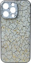 Coque en silicone imprimée - Couverture arrière - Convient pour Apple iPhone 15 Pro - Wit cassé