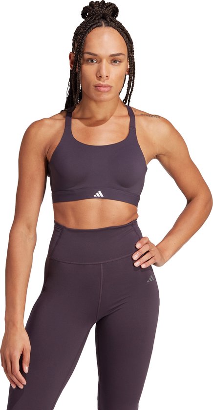 adidas Performance TLRD Impact Luxe Training High-Support Beha - Dames - Paars- 2XS A-B