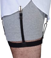 Comfy Clothiers© Strumpfband-Stil Hemdstäbchen sind verstellbare elastische Hemdstrumpfbänder mit Verriegelung und rutschfesten Clips. Das Set enthält 1 Paar in der Farbe Schwarz.