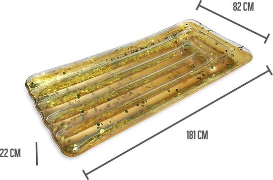 Opblaasbaar luchtbed met gouden glitters van Intex — afbeelding 2