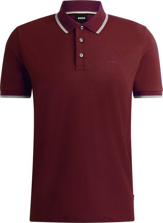 BOSS Parlay regular fit polo - pique - rood - Maat: 5XL