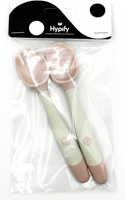 Hypify® - Buigbare Vork & Lepel - Siliconen - Buigbaar - Veilig voor kinderen - Veilig materiaal - Roze - Speels eten! van Hypify — afbeelding 3