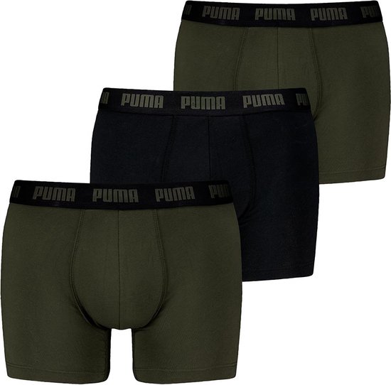Puma Lange short - 003 Black/Kaki - maat L (L) - Heren Volwassenen - Katoen/elastaan- 701226820-003-L