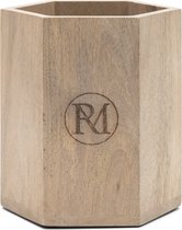 Riviera Maison Keukengerei Houder hout spatelpot aanrecht - Nola Hexagon pollepels, spatels