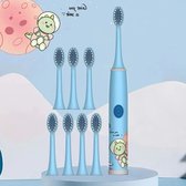 Kinderen Elektrische Tandenborstel - BLAUW - Cartoon Space Series voor Zachte Reiniging (Batterij Niet Inbegrepen)"