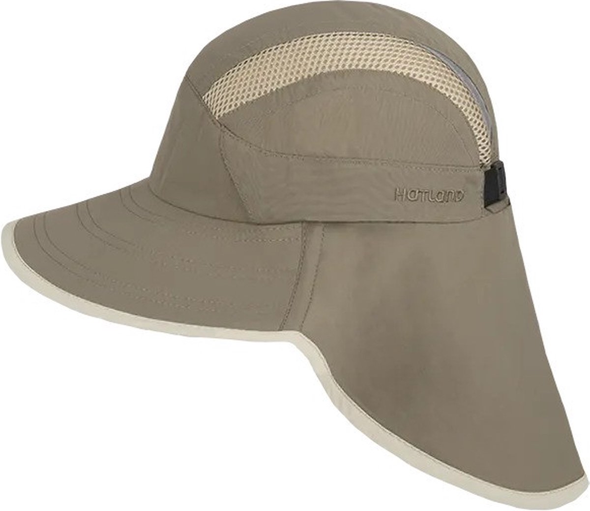 Hatland UV-pet met brede klep en nekflap voor volwassenen UPF50+ Cebas – /XL 59CM Olijfgroen