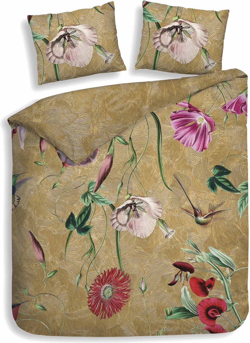 Heckettlane Luisa Dekbedovertrek - Lits-jumeaux - Bamboe - 240x200-220cm - Goud