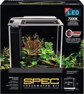 Bol.com Aquarium - 10 Liter - Nano Aquarium Spec 3 - Creëer een Oase van Rust in Zwart - 31 High-Output LEDS - 3-Traps Filterkam... aanbieding