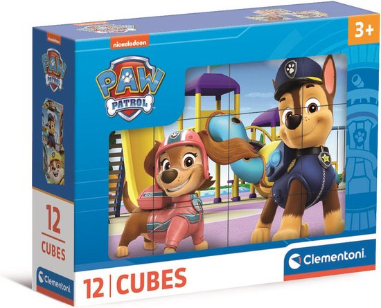 Clementoni - 12 Blokken Puzzel - Paw Patrol - 6 afbeeldingen - Vanaf 3 ...