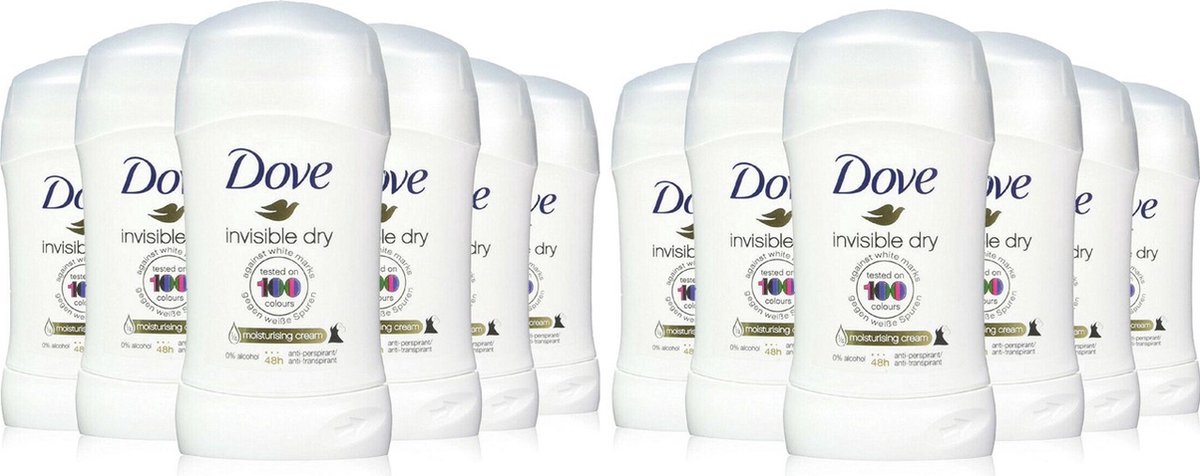 Goedkoopste Dove Deo Stick Invisible Dry - Voordeelverpakking 12 x 40 ml