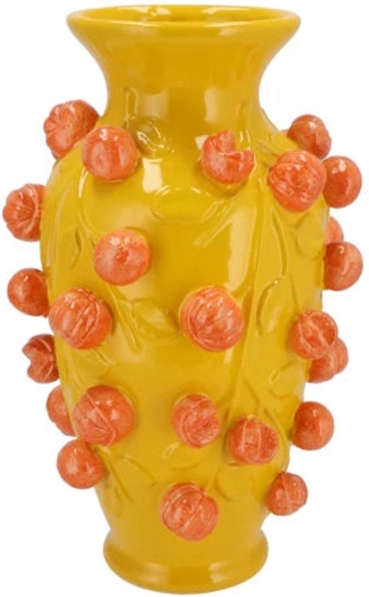 Fruit mandarin yellow vase 24x38cm