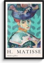 Fotolijst inclusief poster - Posterlijst 60x90 cm - Posters - Matisse - Kunst - Abstract - Portret - Foto in lijst decoratie - Wanddecoratie woonkamer - Muurdecoratie slaapkamer