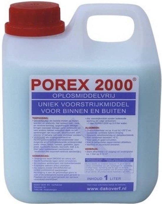 Porex 2000 Voorstrijkmiddel - 5000 ml - Porex