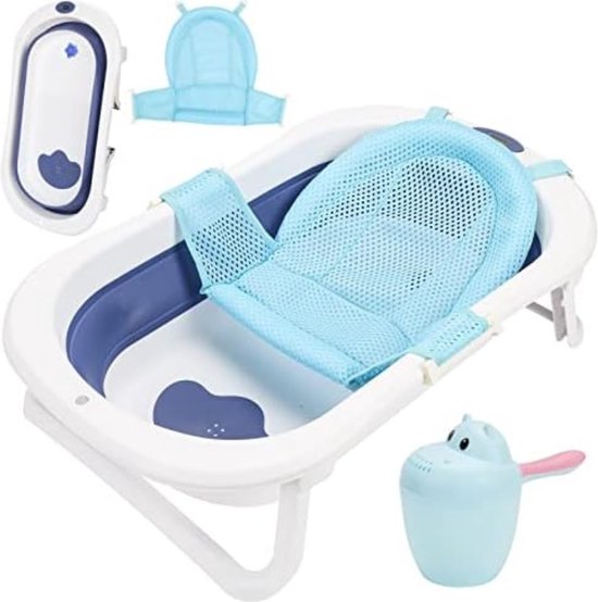 Babybadkuip met frame 4 set TÜV Rheinland gecertificeerd! Babybadje babybadzitje afvoer frame - babybadje met standaard! Baby verzorgingsset voor pasgeborenen