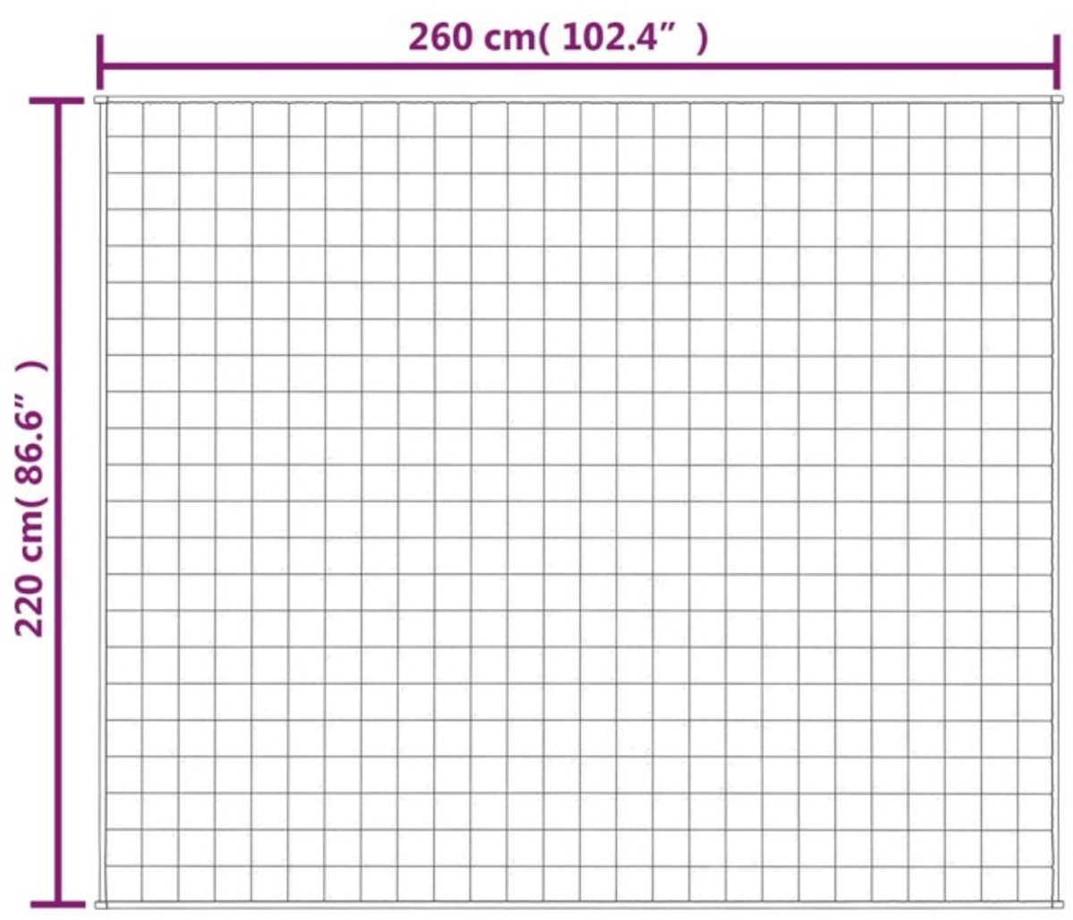 vidaXL - Verzwaringsdeken - 220x260 - cm - 11 - kg - stof - lichtcrèmekleurig