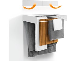 Equivera Wanddroogrek - Wanddroogrek Inklapbaar - Droogrek - Wand Droogrek - Wasrek Hangend - Schuifbaar