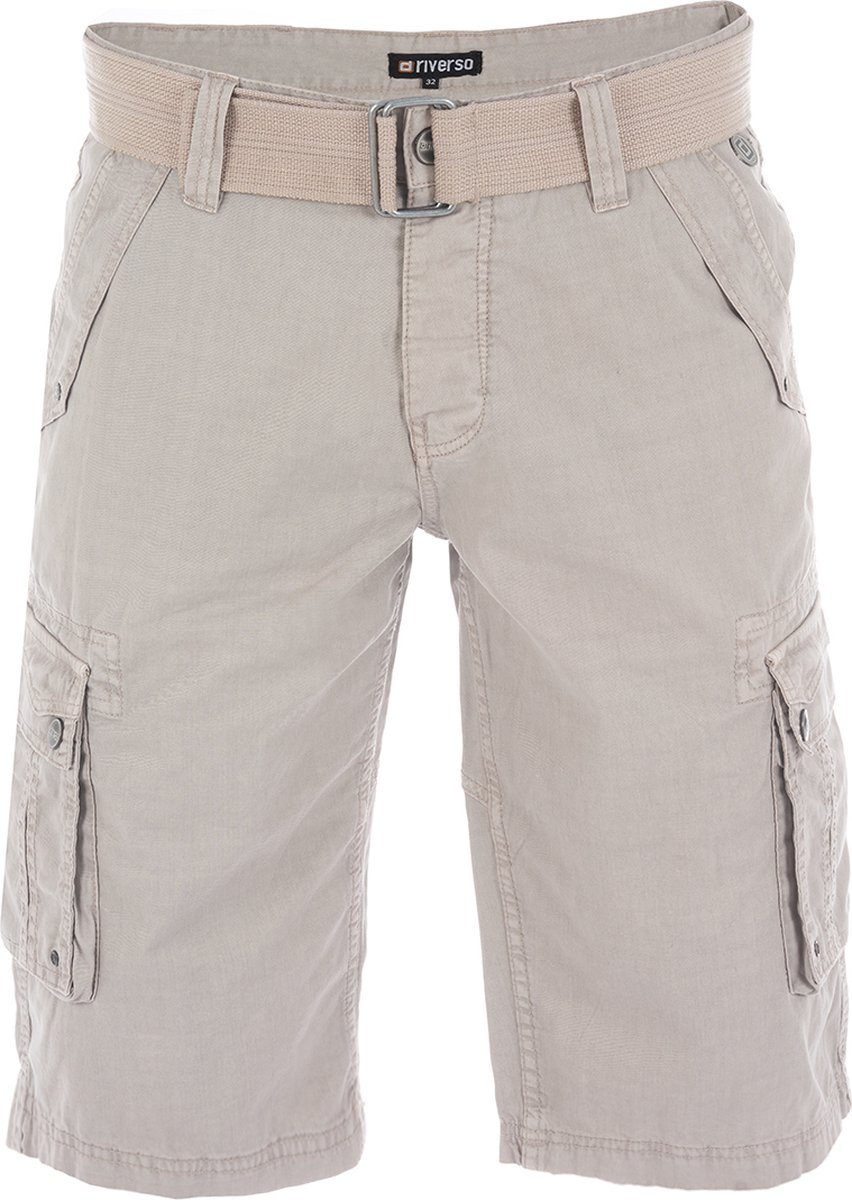 riverso Heren Short RIVAnton regular fit Beige Volwassenen - gemaakt van 100% katoen