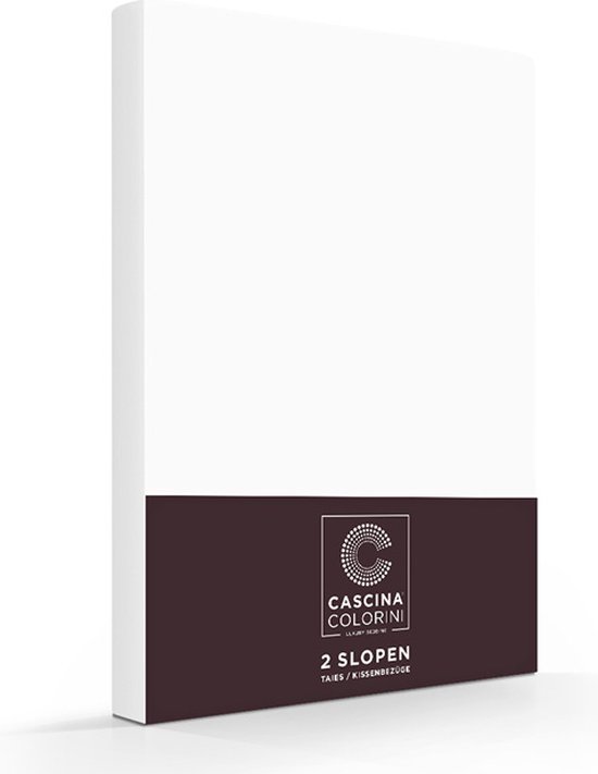 Premium Egyptisch percale katoen kussenslopen wit - 60x70 - set van 2 - meest luxe katoensoort - hogere weefdichtheid en garenfijnheid - perfecte pasvorm