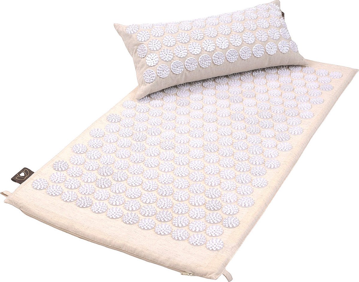 Goedkoopste Set spijkermat en spijkerkussen linnen naturel - Lotus