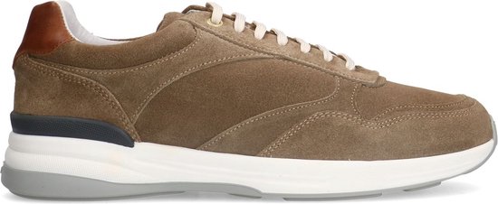 Van Lier - Heren - Taupe suède sneakers - Maat 45