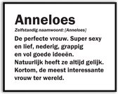 Anneloes betekenis Grappig Fotolijst met glas 40 x 50 cm - Cadeau - Kado - Grappige foto - Poster voor verjaardag - Canvas - Schilderij - incl ophangsysteem