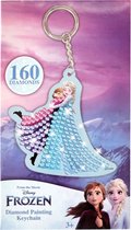 Disney Frozen - porte-clés / porte-clés peinture diamant - 160 pierres rondes - 4 couleurs - stylo applicateur - gomme - plateau - artisanat - créatif - 3+ - cadeau