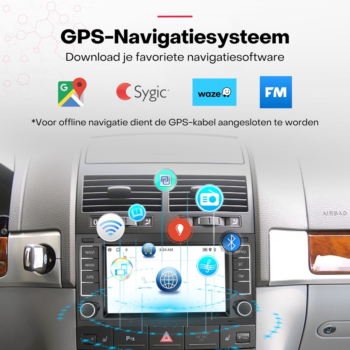 2 64G 7 Zoll Android 13 Autoradio Carplay Für