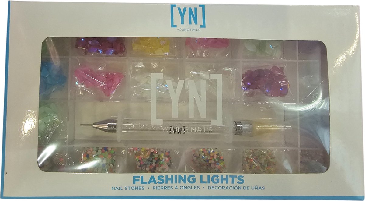 Goedkoopste Young Nails Flashing Lights Nail Stones Kit