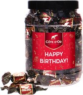 Côte d'Or Chokotoff chocolade met opschrift "Happy Birthday!" - chocolade verjaardagscadeau - pure chocolade met toffee - 800g
