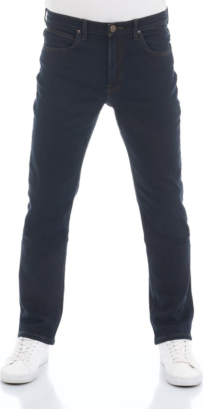 Lee Brooklyn Straight Blue Black Men's Jeans - Jeans pour Homme - Bleu Foncé / Zwart - Taille 42/34
