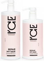 ICE - REPAIR MY HAIR Shampoo 1000ml + Mask 750ml
