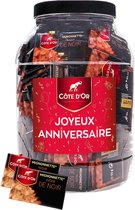 Chocolat Côte d'Or Mignonnette Noir de Noir avec inscription "Joyeux Anniversaire" - cadeau anniversaire chocolat - chocolat noir - 1400g