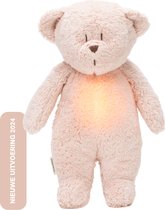 Moonie The Humming Bear - Slaapknuffel met ruis en hartslag - Roze Natur - nieuw 2024