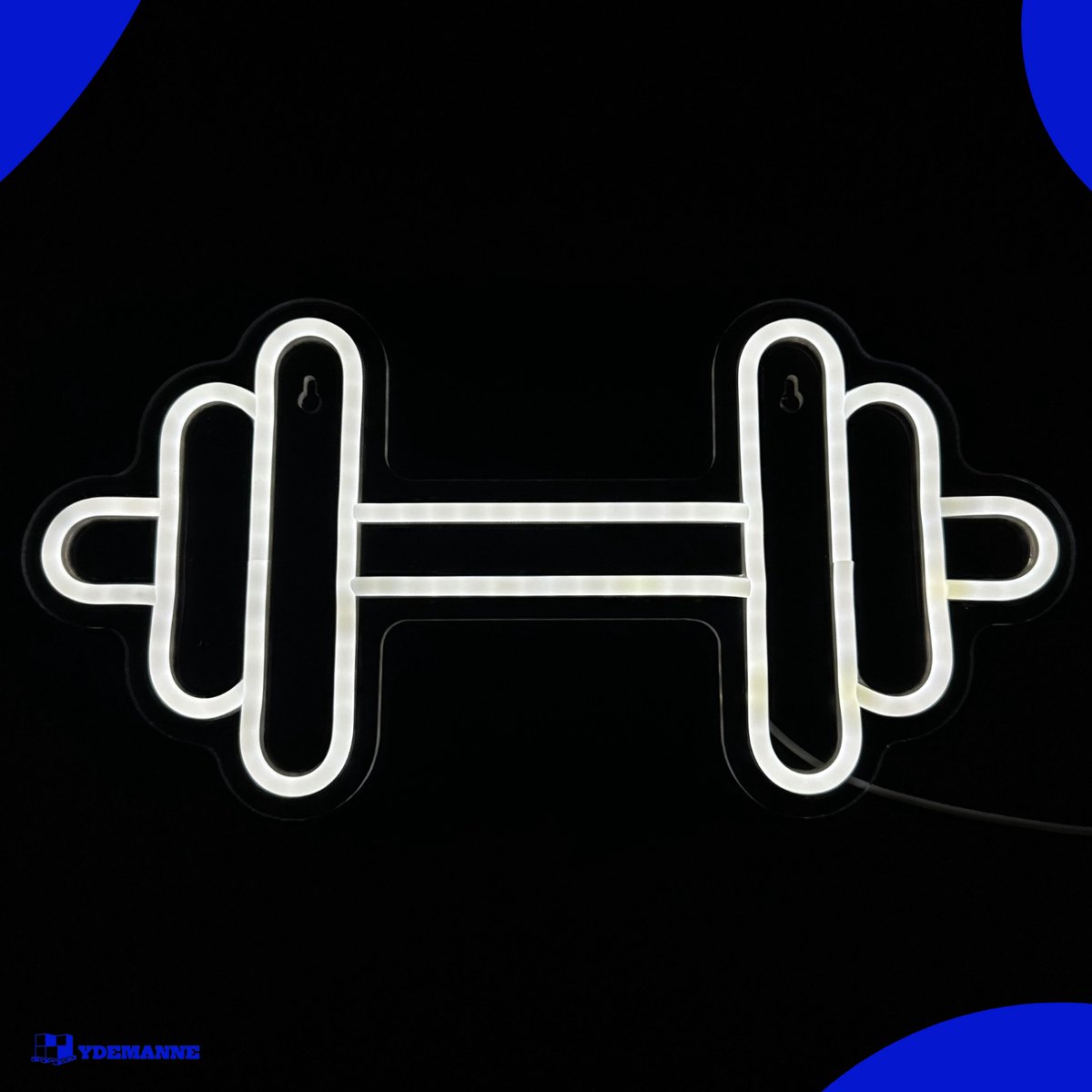 Neon Lamp - Dumbbell - Fitness - Incl. Ophanghaakjes - Neon Sign - Neon Verlichting - Neon Led Lamp - Wandlamp