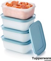 Tupperware Essentials Freezer Mates, Boîtes de conservation Congélateurs avec Couvercle - 4 Récipients de 450 ml