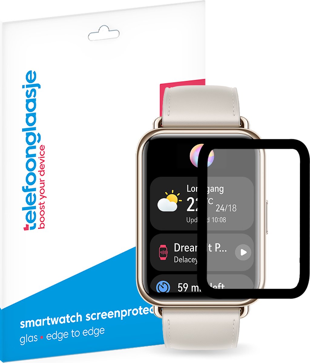Telefoonglaasje Screenprotector Huawei Watch FIT 2 - PMMA - (Dun/Flexibel) Plexiglas Screenprotectors Geschikt voor Huawei Watch FIT 2 - Beschermglas - Smartwatch