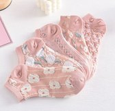 Roze set sokken - sokkenset van 5 paar - Sokken - Dames sokken - Multipack - Maat 36-41