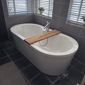 Maison DAM - Planche de bain eikenhout naturel - 70x20x3cm - Avec niche tablette - 3x huilé