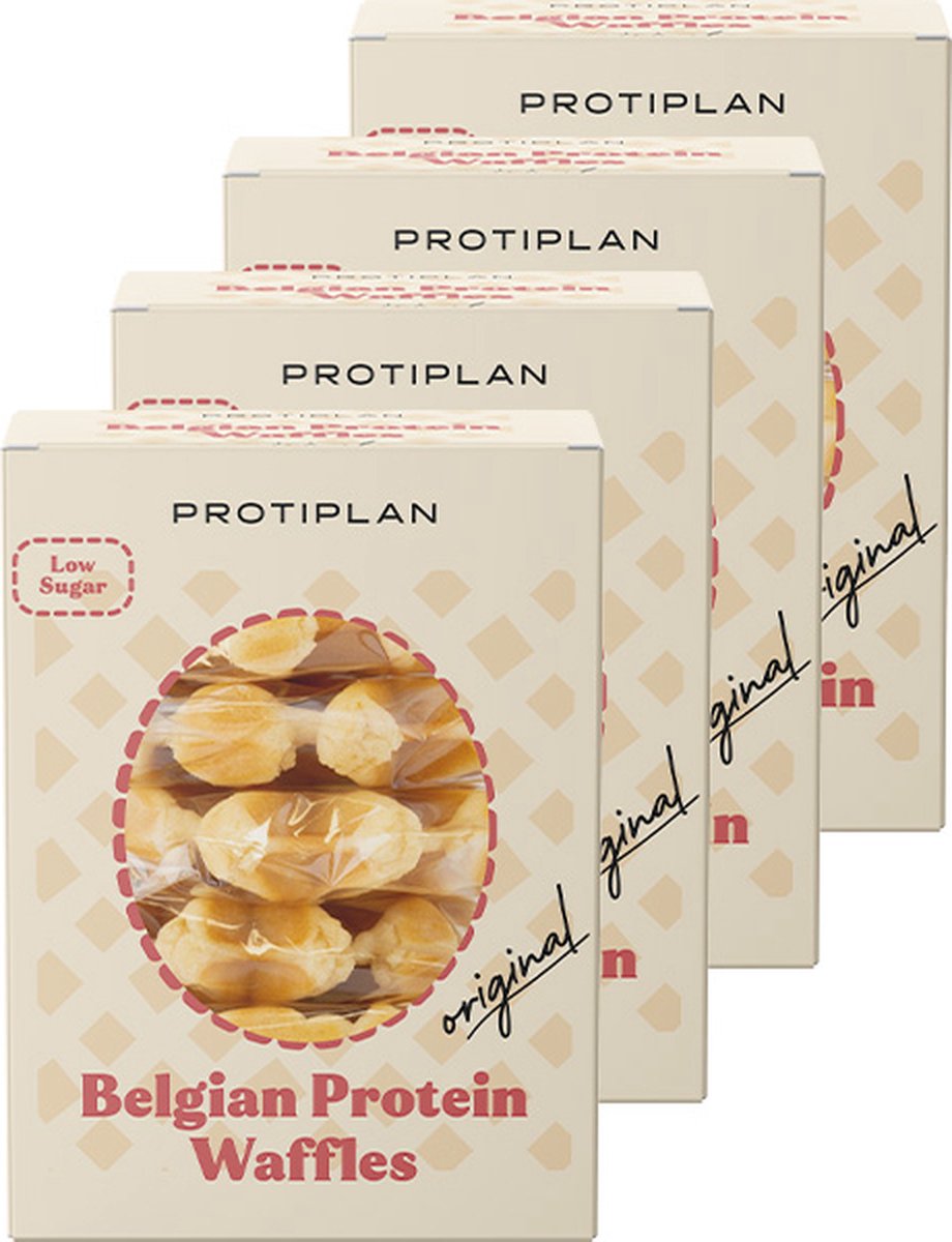 Goedkoopste Protiplan | Belgische Wafels | 24 Wafels | 24 x 25 gram | Eiwitrepen | Koolhydraatarme sportvoeding | Afslanken met Proteïne repen| Koolhydraatarme Wafel | Snel afvallen zonder hongergevoel!