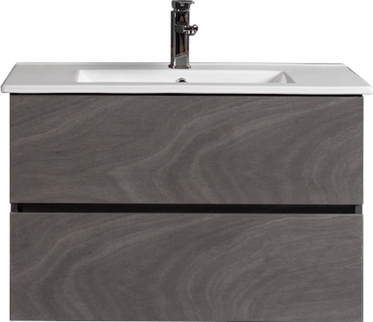 LINEA UNO - Kode 80 - Grijs - Badmeubel - Betonlook / Houtlook - 301548
