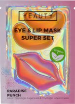 YEAUTY SUPER SET Paradise Punch - OOG- en LIPMASKER - 1 Set - Gezichtsverzorgingsset voor de ogen en lippen in één toepassing