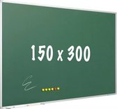 Krijtbord PRO Claud - Magnetisch - Schoolbord - Eenvoudige montage - Emaille staal - Groen - 150x300cm
