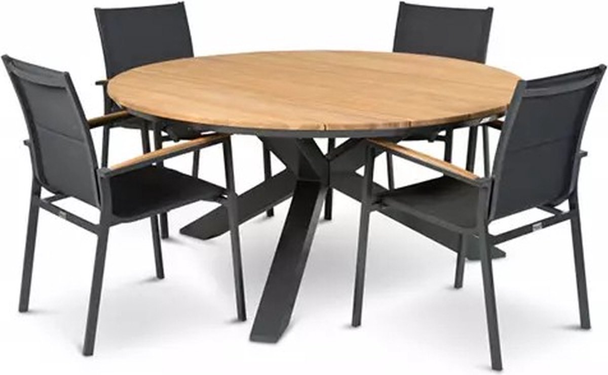 Tierra Outdoor Tuinstoel Foxx Teak - Dining Tuinstoel - Aluminium
