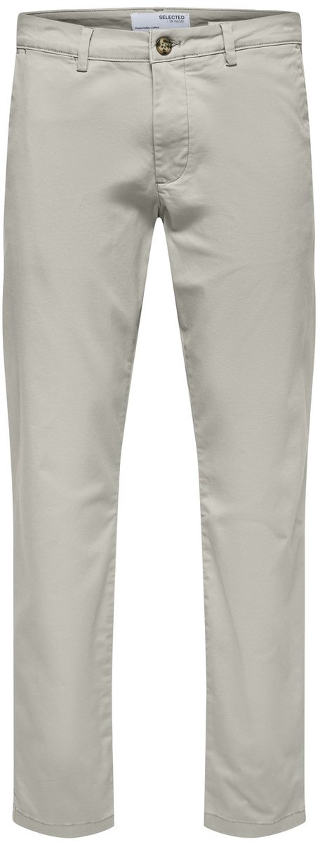 Selected Homme Heren Chino Broek SLHSLIM-NEW MILES slim Grijs 33W / 34L Volwassenen