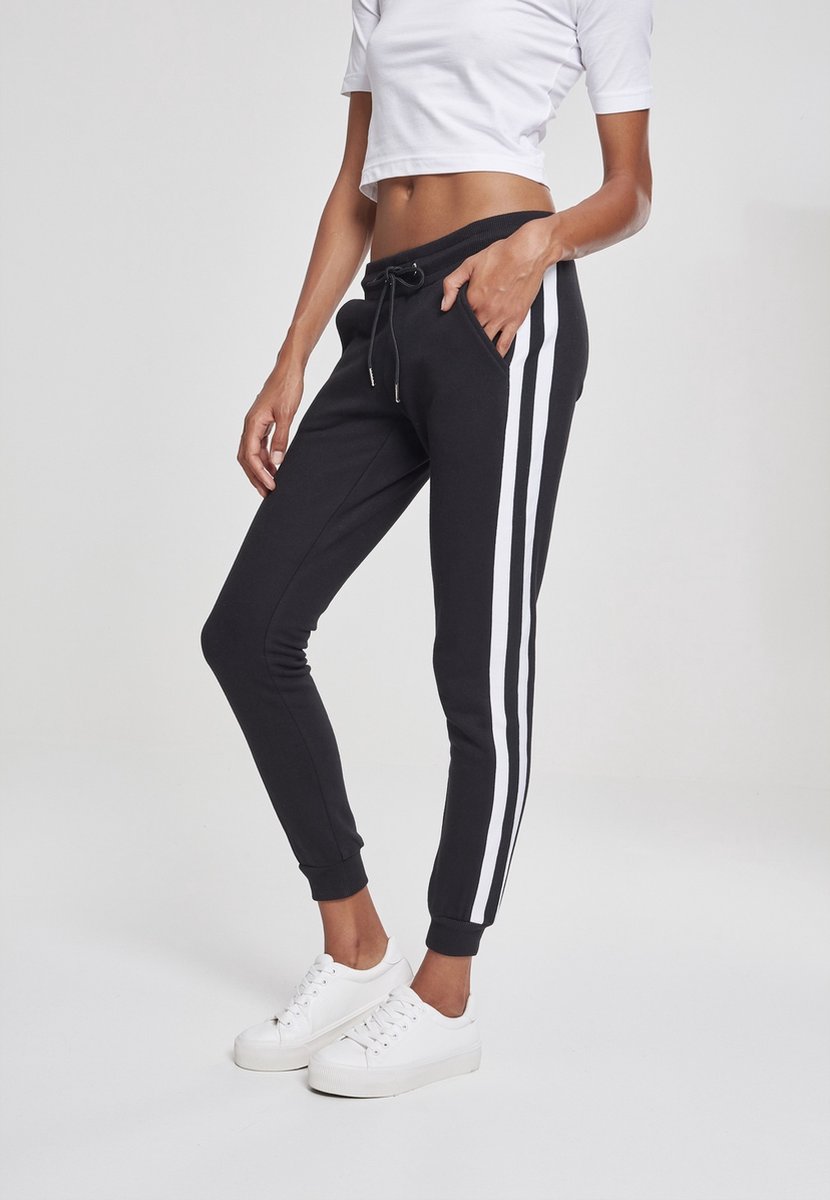 Urban Classics College Contrast Dames joggingbroek S Zwart