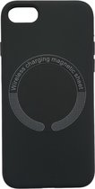 Premium Liquid Case Geschikt voor Apple iPhone 7 / 8 / SE 2020 & 2022 met Camera Shield Geschikt voor MagSafe - FuturiQ - Zwart