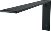 Maison DAM 1x Plankdrager L vorm - Wandsteun – Voor plank 30cm – Mat zwart - Incl. bevestigingsmateriaal + schroefbit
