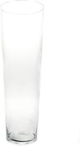 Conische vaas glas 60 cm - Glazen bloemenvaas taps - Decoratieve vazen