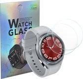 Samsung Galaxy Watch 6 CLASSIC (43mm) - 2 stuks Beschermglas Smartwatch screenprotectors van glas Transparante glazen schermbeschermfolie