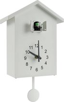 Minimalistische Koekoeksklok - Modern - Analoog - Koekoek - Cuckoo Clock -Koekoeksklok - Koekoeksklok kind - Birdhouse clock - Hout - WIT